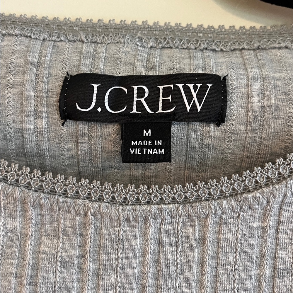 J.Crew Light Gray Ribbed Top